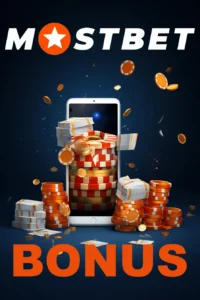 Mostbet mobile app on phone with a welcome bonus